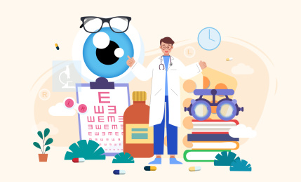 世界爱眼日眼睛视力健康矢量插画