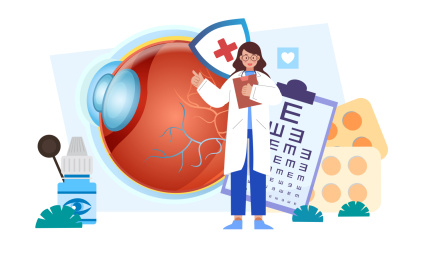 世界爱眼日眼睛视力健康矢量插画