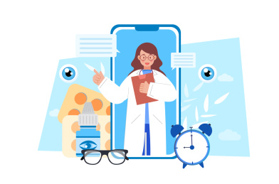 世界爱眼日眼睛视力健康矢量插画