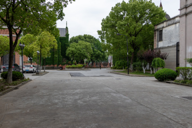 中国上海外滩陆家嘴法租界街道