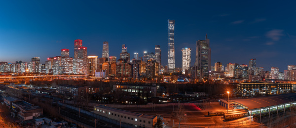 中国北京国贸夜景