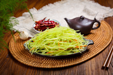 家常凉拌菜拌莴笋丝