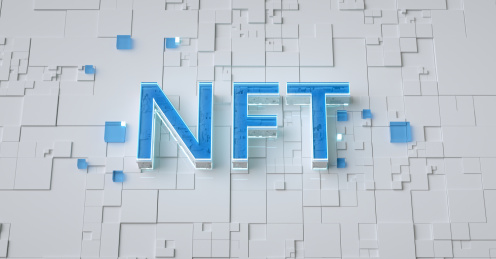 NFT非同质化代币3d概念海报