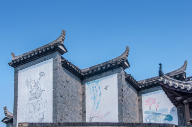 中国江苏省南京市明代阳山碑材景区园林古建筑