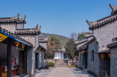 中国江苏省南京市明代阳山碑材景区园林古建筑