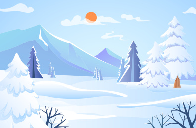 冬季矢量自然风景