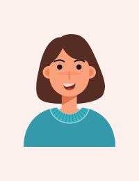 短发女孩的证件照矢量插画素材