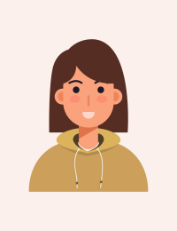 短发女孩的证件照矢量插画素材