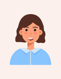 短发女孩的证件照矢量插画素材