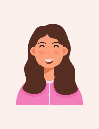 长发女孩的证件照矢量插画素材