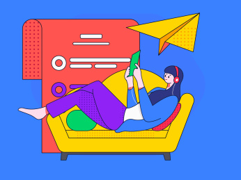 邀请好友进行问卷调查扁平矢量概念运营插画