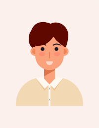 身着休闲装男生的证件照矢量插画素材