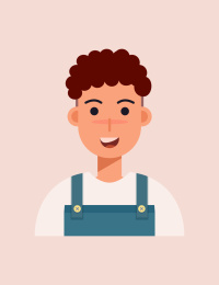 身着休闲装男生的证件照矢量插画素材