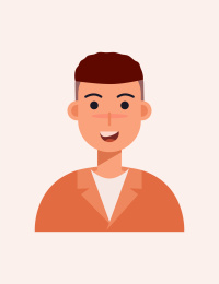 身着休闲装男孩的证件照矢量插画素材