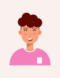 身着休闲装男孩的证件照矢量插画素材