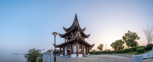 安徽合肥巢湖湖滨中庙姥山岛景区景观风光