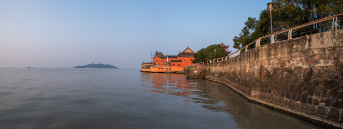 安徽合肥巢湖湖滨中庙姥山岛景区景观风光