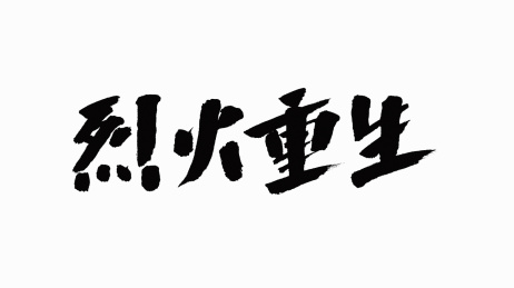 中国风书法汉字字体设计烈火重生