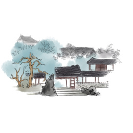 院子国画