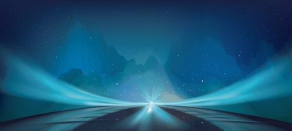 彗星汇集到浩瀚星空之中