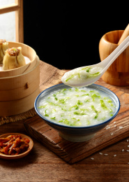 大米青菜咸粥