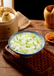 大米青菜咸粥