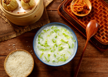 大米青菜咸粥