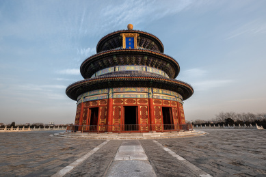 清晨的中国北京天坛祈年殿