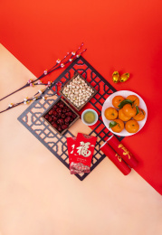 新年春节零食坚果摄影图