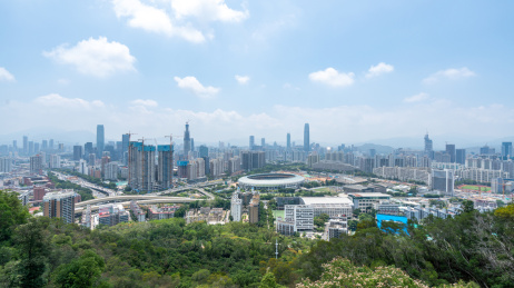 中国广东深圳罗湖区笔架山公园城市建筑