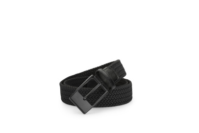 黑色男士休闲编织皮带