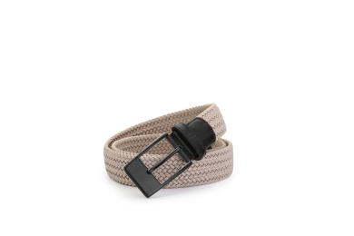 米色男士休闲编织皮带