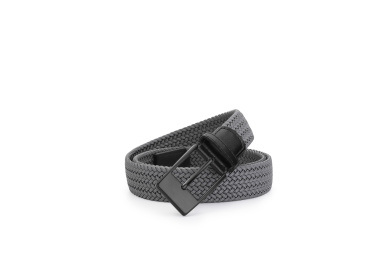 灰色男士休闲编织皮带 白色背景