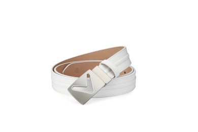 白色男士休闲皮带