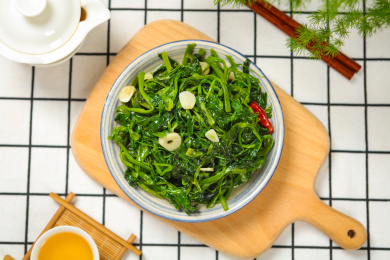 家常菜肴美食嫩菜蒜蓉豌豆苗