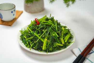 家常美食菜肴蒜蓉茴香小茴香