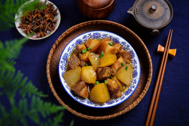 中餐菜肴美食黄焖冬瓜红烧肉
