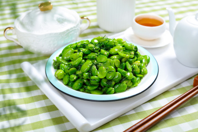 营养美味炒时蔬小茴香炒蚕豆仁