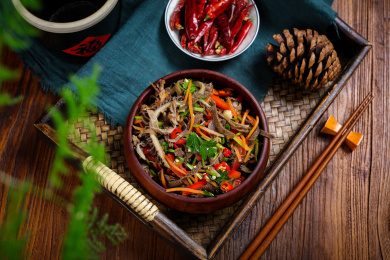 中餐美食小吃凉拌毛肚丝