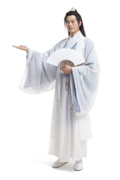 古装男子拿着折扇 古代文明