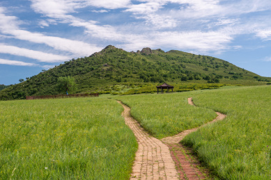 中国内蒙古扎鲁特旗山地草原风景