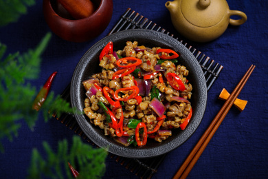 中餐特色菜爆炒生肠