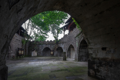 中国重庆市合川区涞滩古镇景区