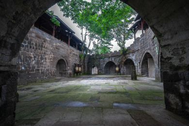 中国重庆市合川区涞滩古镇景区