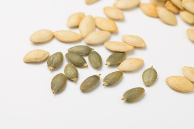 白底上的南瓜子