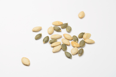 白底上的南瓜子