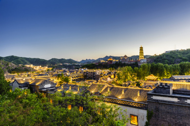 中国北京古北水镇夜景