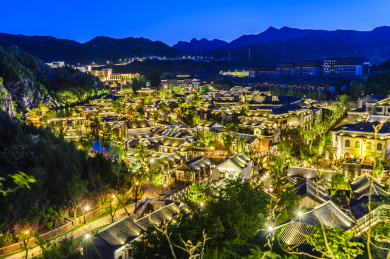 中国北京古北水镇夜景
