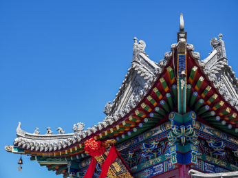 山西五台山黛螺顶禅院风景