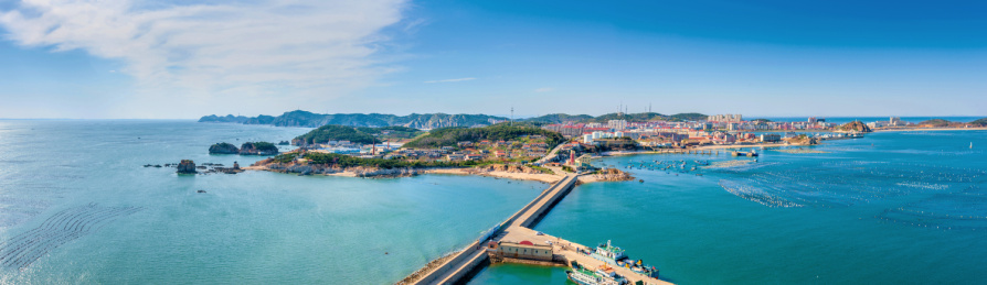 中国辽宁大连长海县大长山岛全景风光